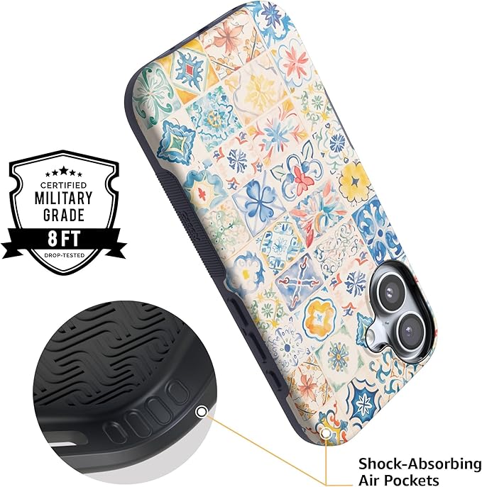 Casely iPhone 17 Case | Tuscan Tiles | Dolce Vita | Compatible with MagSafe | Bold Protective Design