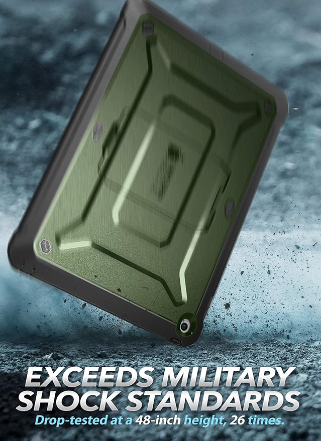 SUPCASE for iPad 9th Generation Case with Screen Protector (Unicorn Beetle Pro), [Built-in Stand] Heavy Duty Rugged Protective Case for iPad 10.2 9th / 8th / 7th Generation (2021/2020/2019), Guldan