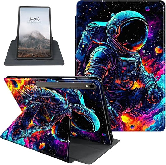Case for Samsung Galaxy Tab S10 FE / S9 FE 5G 10.9 inch & Tab S9 11 inch, PU Leather 360° Rotating Stand Cover, Auto Sleep/Wake, Folio Smart Protective Cover, Astronaut
