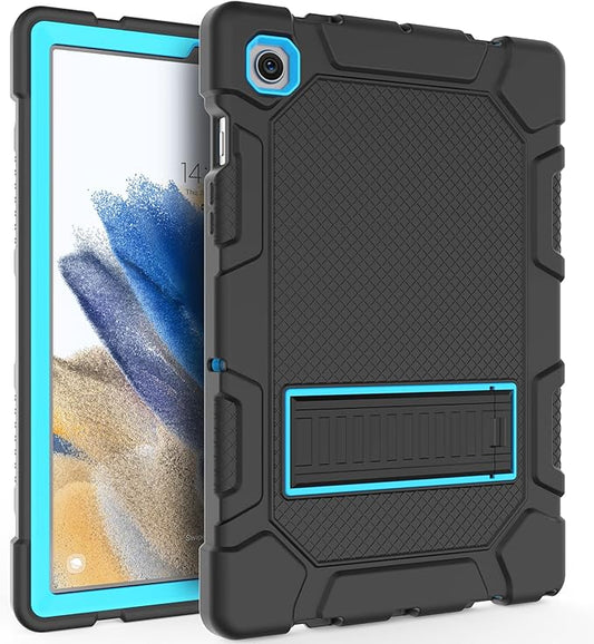 Rantice Galaxy Tab A8 Case with Kickstand, Hybrid Shockproof Rugged Cover for Samsung A8 Tablet, 10.5 Inch (SM-X200/X205/X207), Black+Blue