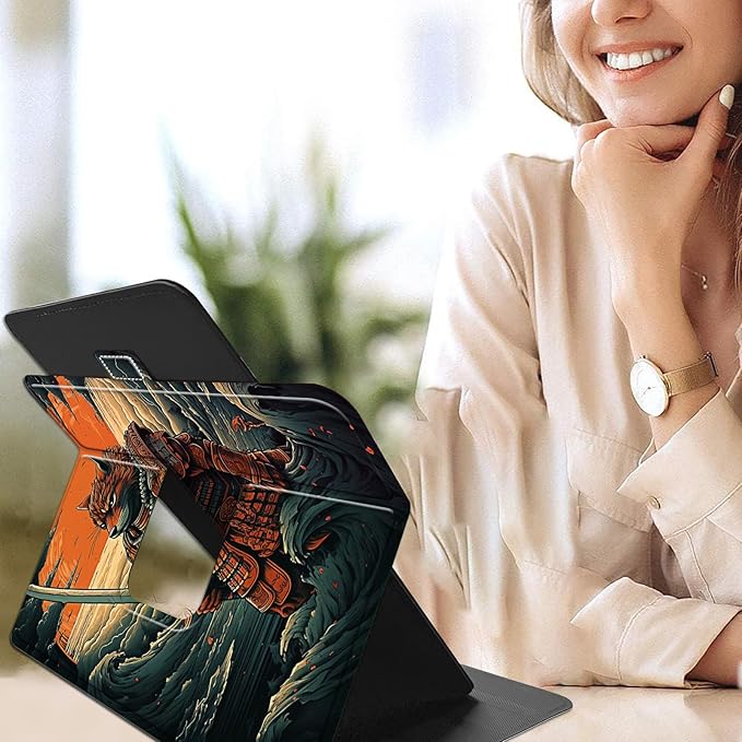 for Lenovo Tab M9 Case,9 inch Tablet Cover, Magnetic Closure Travel Portable Protective Case with 360 Degree Rotating Stand for Lenovo Tab M9 TB-310FU 2023-Warrior Wolf