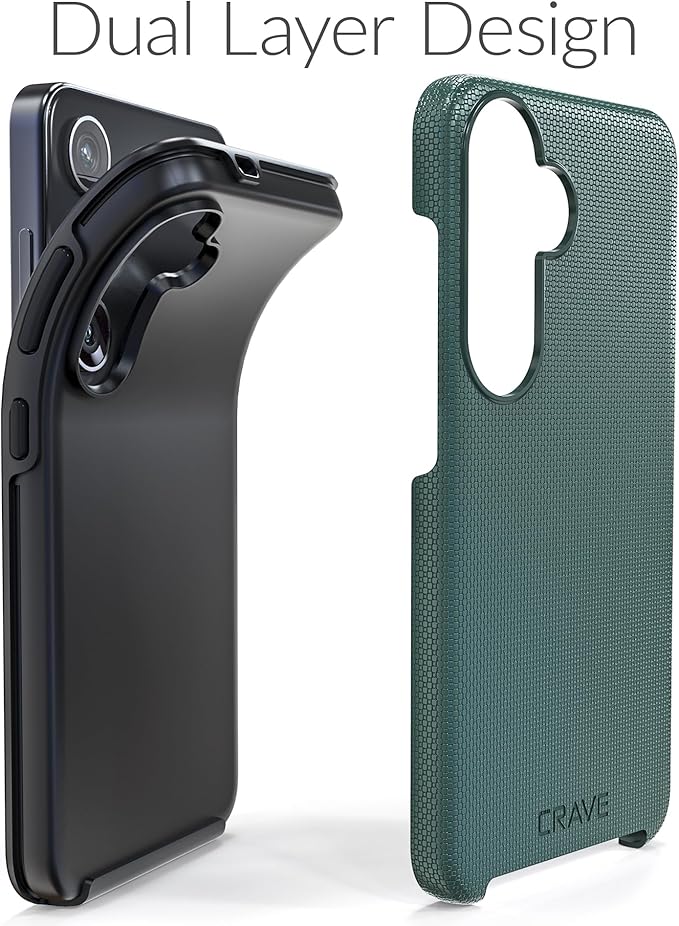Crave Dual Guard for Samsung Galaxy S24 Case, Shockproof Protection Dual Layer Case for Samsung Galaxy S24 - Forest Green