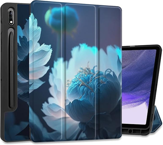 Case for Samsung Galaxy Tab S8 2022 & S7 2020, Shockproof Tablet Case for Samsung Tab S8/S7 11 inch with Auto Sleep/Wake & Trifold Stand & Soft TPU Back Cover, Blue Ponies