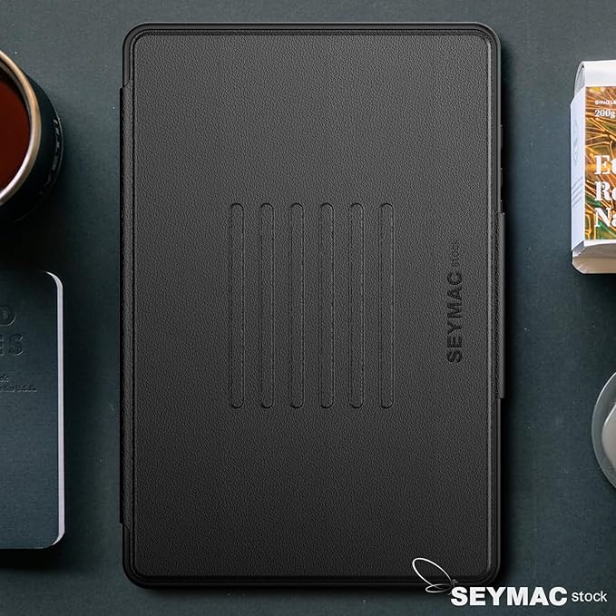 SEYMAC stock Case for Samsung Galaxy Tab A9+ Plus 11'', Auto Sleep/Wake Case with Magnetic Multi-Angles Stand, Card Slot for Galaxy Tab A9+/ A9 Plus 11'' SM-X210/X216/X218, (Black)