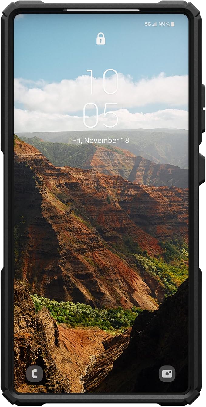 URBAN ARMOR GEAR UAG for Samsung Galaxy S25 Case 6.2" with Kickstand Plasma XTE - Compatible with Magnetic Charging Transparent Rugged Military Drop Tested Protective Cover, Black/Orange