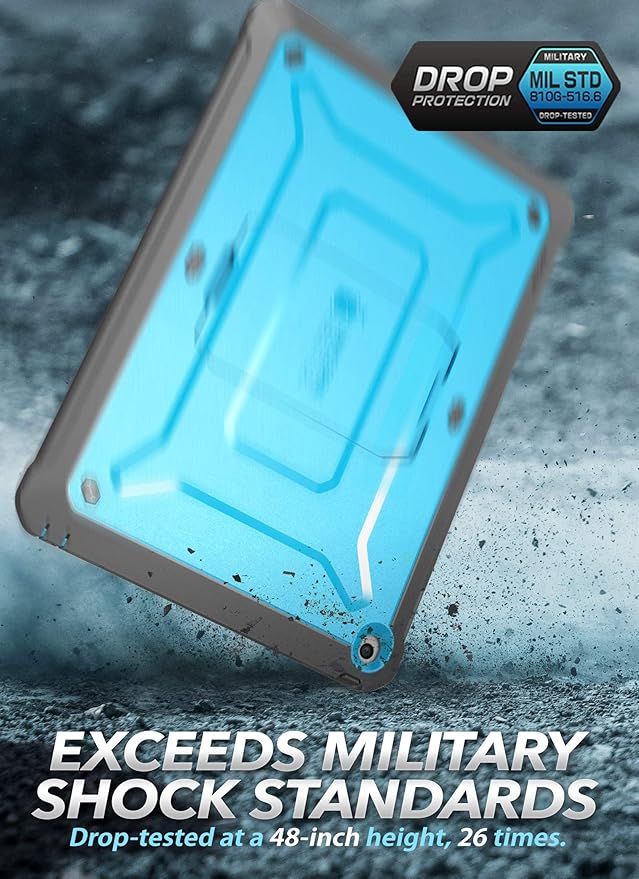 SUPCASE for iPad 9th Generation Case with Screen Protector (Unicorn Beetle Pro), [Built-in Stand] Heavy Duty Rugged Protective Case for iPad 10.2 9th / 8th / 7th Generation (2021/2020/2019), Blue