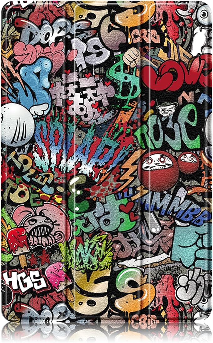 Case for Lenovo Tab P12 12.7 Inch 2023 Tablet, Smart Soft TPU Back Shell Cover with Auto Wake/Sleep Function,Graffiti