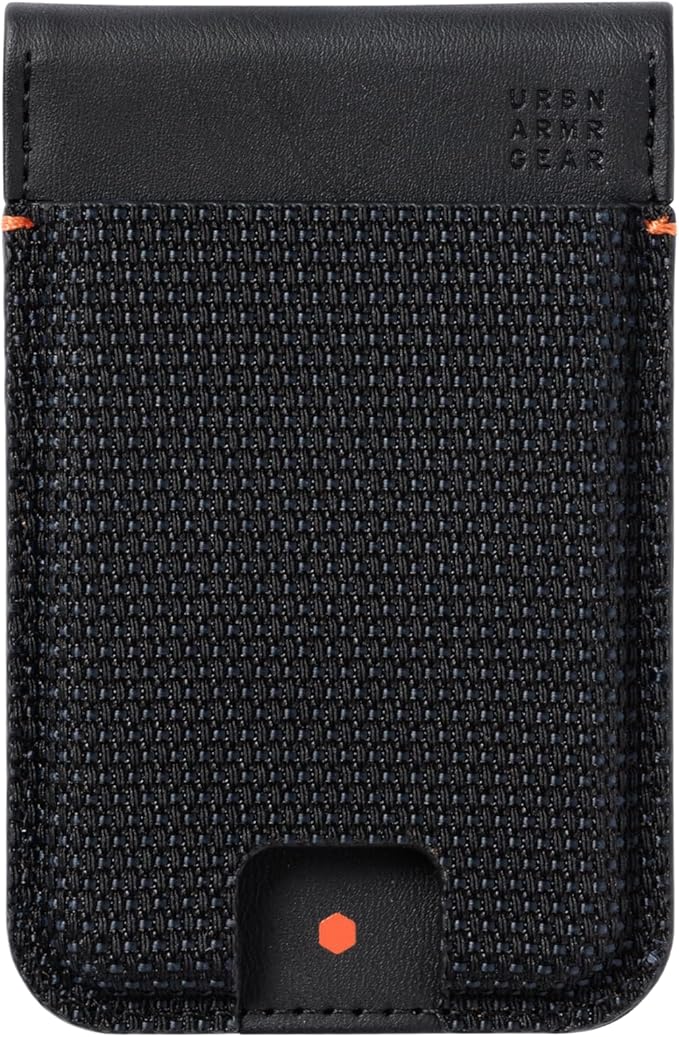 URBAN ARMOR GEAR UAG Slim Wallet Kevlar Black 6 Cards Holder with Kickstand RFID Blocking, Metropolis Magnetic Wallet Compatible with MagSafe for iPhone, Galaxy