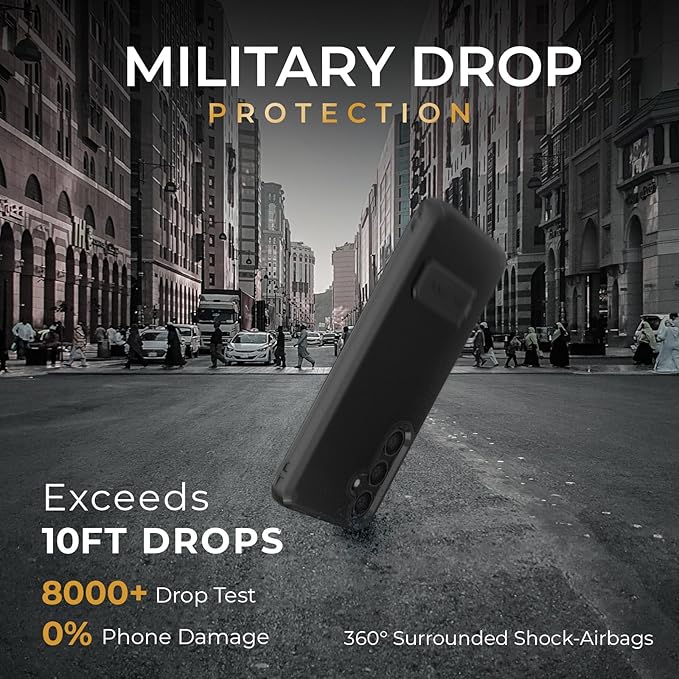 MOTIVE Designed for Samsung Galaxy s24 Plus Case with Belt Clip, Compatible with MagSafe, Dual-Layer 10FT Military Grade Drop Protection, Shockproof s24 Plus Holster Case 6.6” | Black