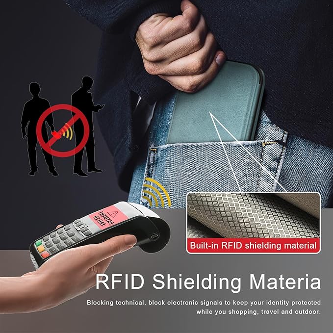 DJDUCK Designed for iPhone 14 Case Wallet with Card Holder, [Magnetic Clasp Cover] [RFID Blocking Leather Protection] Shockproof Women Men Cases 6.1 Inch for Apple 14 Sky Blue