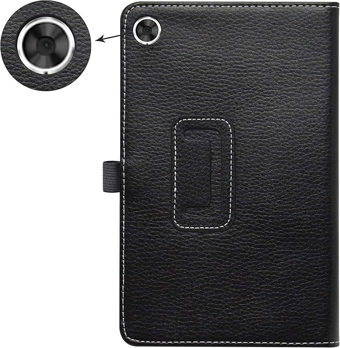 Bige for Lenovo Tab M8 Tablet Case - PU Leather Folio 2-Folding Stand Cover for Lenovo Tab M8 8" Tablet, Black