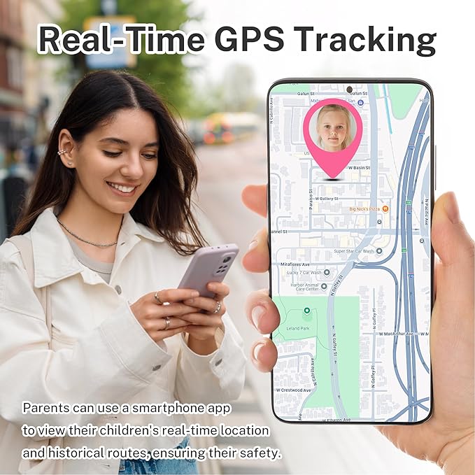 4G Kids Smart Watches Girls, GPS Watch for Kids with Video Call Voice Chat Alarm Clock SOS Camera Flashlight Gifts for Girls Age 5-12