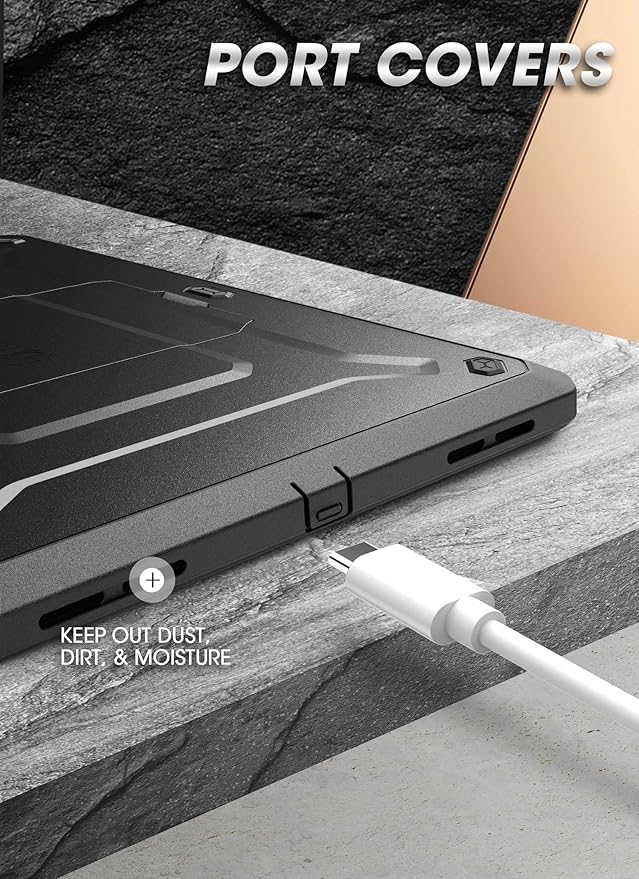 SUPCASE for iPad 11th Gen A16 Chip 11 Inch 2025 Case with Screen Protector (Unicorn Beetle Pro), [Built-in Stand & Pencil Holder] Heavy Duty Protective Cover for iPad 10th Gen 10.9 Inch 2022, Black