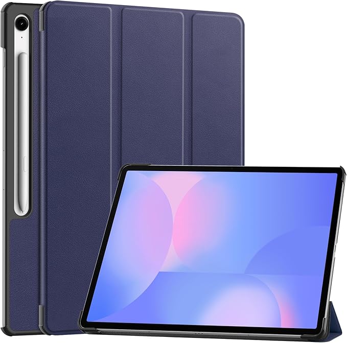 Smart Case for Samsung Galaxy Tab S10 FE+ / S10 FE Plus 13.1 Inch 2025, Ratesell Lightweight Trifold Stand Smart Case Cover with Auto Wake/Sleep Navy Blue