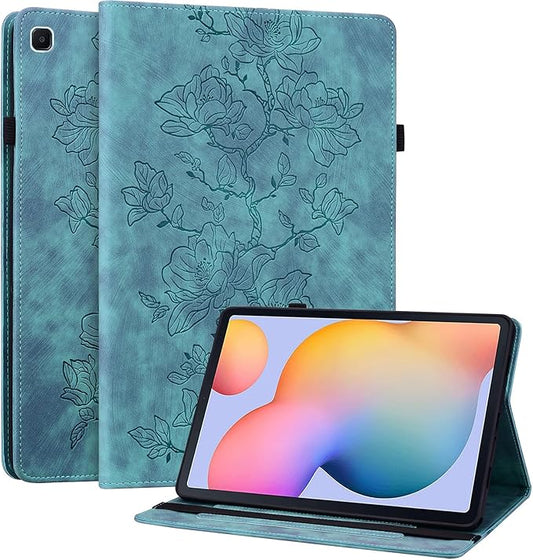 Case for Samsung Galaxy Tab S6 Lite 10.4 Inch 2024/2022/2020, Slim PU Leather Folio Cover with Multi-Angle Stand and Pen Holder, Light Green