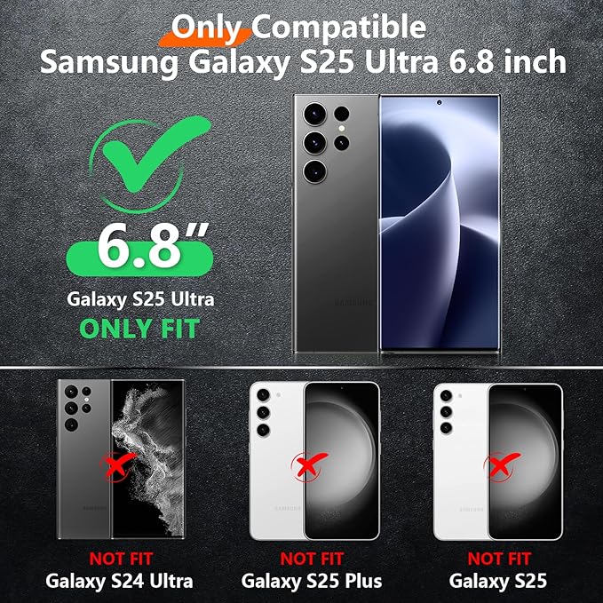 Red2Fire for Samsung Galaxy S25 Ultra Case, [Military Grade Drop Protection] Heavy Duty Full Body Shockproof Protection Non-Slip Phone Case for S25 Ultra Case 6.9 inch