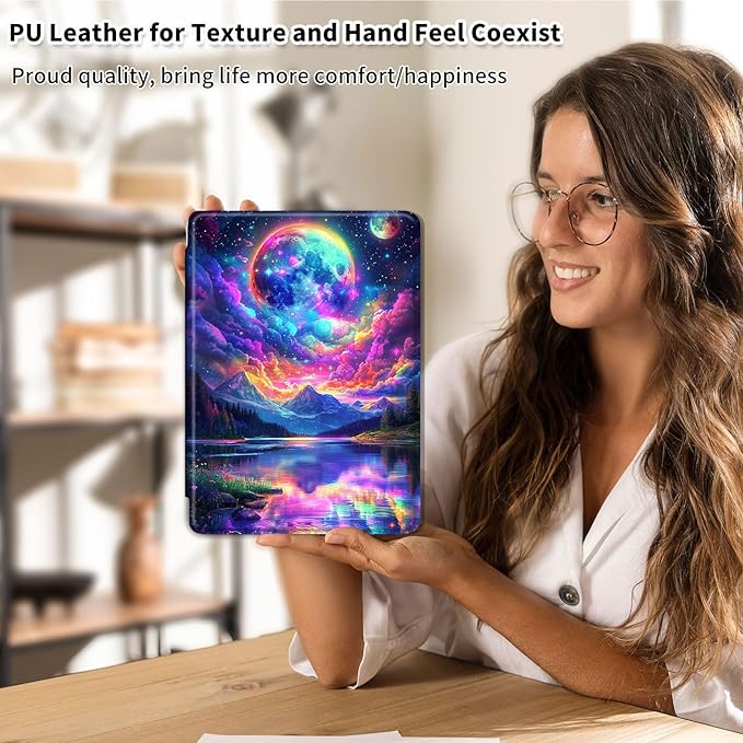 Case for Samsung Galaxy Tab S10 FE / S9 FE 5G 10.9 inch & Tab S9 11 inch, PU Leather 360° Rotating Stand Cover, Auto Sleep/Wake, Folio Smart Protective Cover, Fantasy Mountains