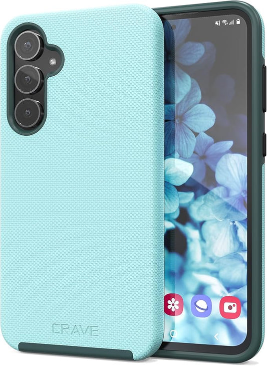 Crave Dual Guard Compatible with Samsung Galaxy S23 FE Case - Shockproof Protection with Dual Layer Design, Aqua