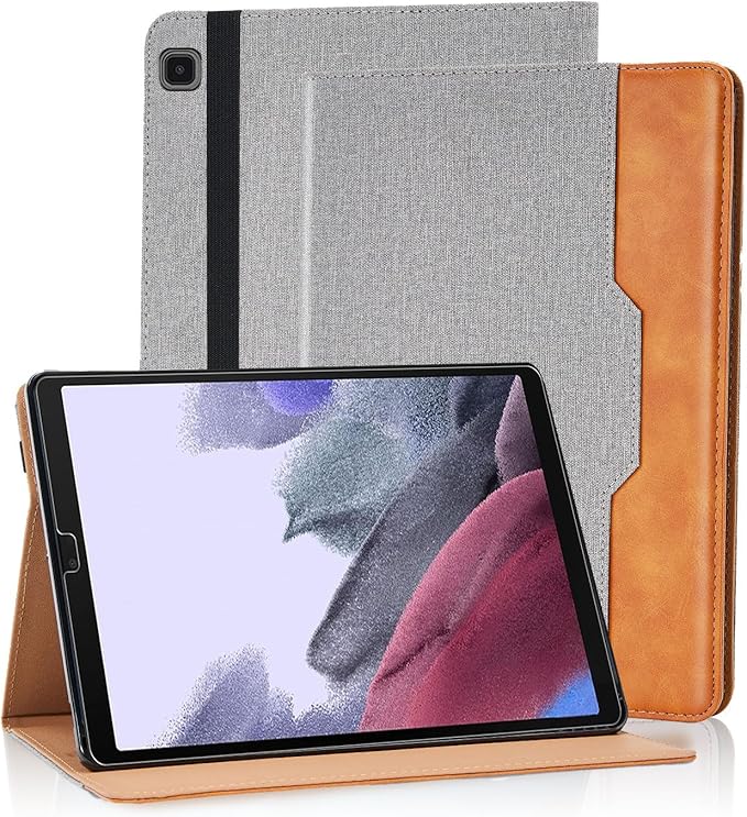 Cover for Samsung Galaxy Tab A7 Lite 8.7 Inch 2021 (Model SM-T227/T225/T220) Multi-Angle Viewing Stand Case with Hand Strap, Grey