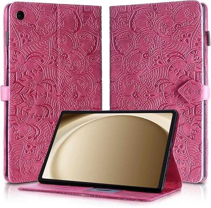 Case for Samsung Galaxy Tab A9 Plus 11 Inch 2023 Tablet Cover PU Leather Magnetic Closure Protective Card Slots Wallet for Samsung Galaxy Tab A9 Plus 11 Inch 2023 Pink