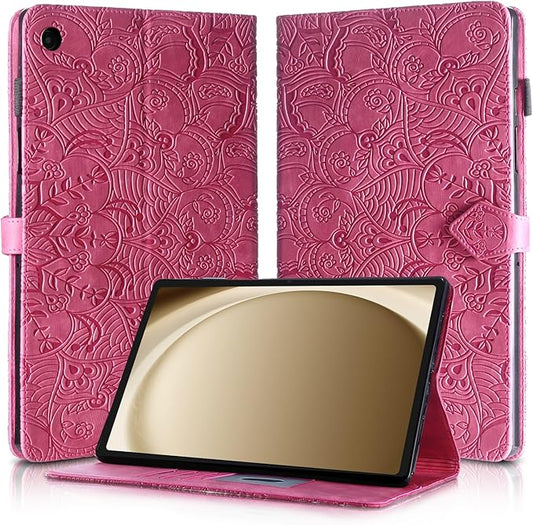 Case for Samsung Galaxy Tab A9 Plus 11 Inch 2023 Tablet Cover PU Leather Magnetic Closure Protective Card Slots Wallet for Samsung Galaxy Tab A9 Plus 11 Inch 2023 Pink