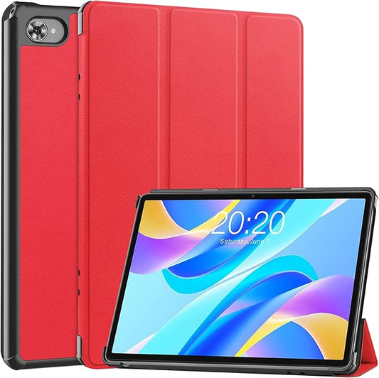 Case for TECLAST M40 Plus 2022 /P30S 10.1 inch Tablet, Folding Folio Ultra-Thin PU Leather Stand Case Cover for Teclast M40 Plus / P40HD / P30S 2022 Released Red