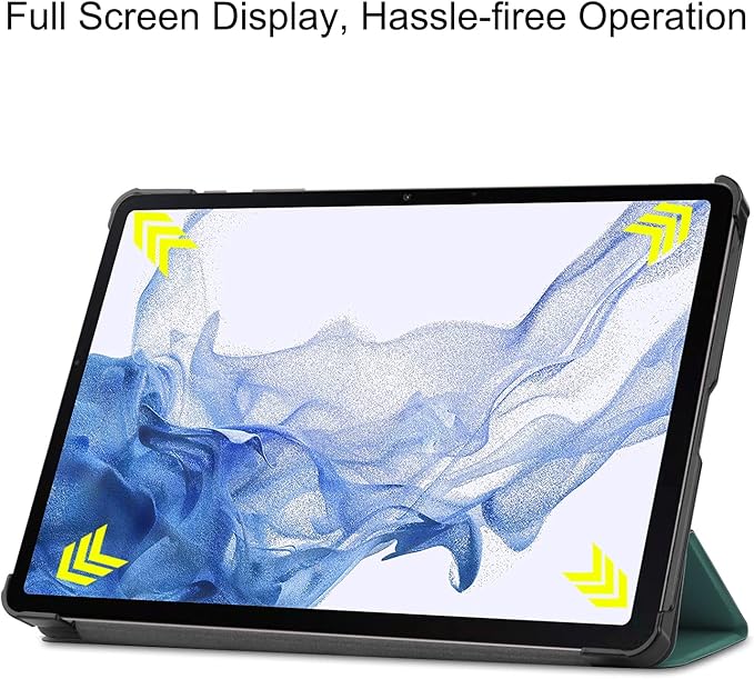 Smart Case for Samsung Galaxy Tab S10 Lite / S10 FE / S9 FE 10.9-Inch, Ratesell Lightweight Trifold Stand Smart Case Cover with Auto Wake/Sleep Blackish Green