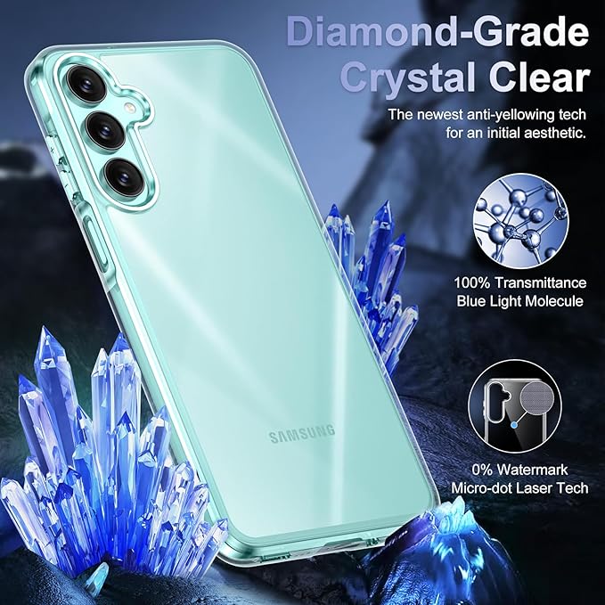 Red2Fire Designed for Samsung Galaxy A16 5G Case, [Military Grade Drop Protection] [Non-Yellowing] Scratch-Resistant Shockproof Protection Phone Case 6.7 inch,Clear