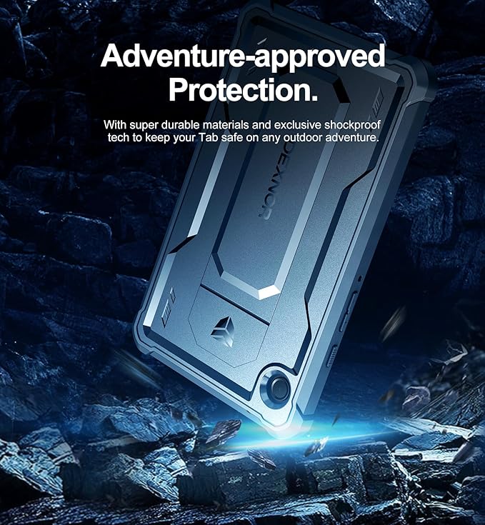 Dexnor Case for Samsung Galaxy Tab A9 8.7 Inch 2023, [Built in Screen Protector & Kickstand] Heavy Duty Shockproof Full Body Protective Cover for Galaxy Tab A9 Case-Blue