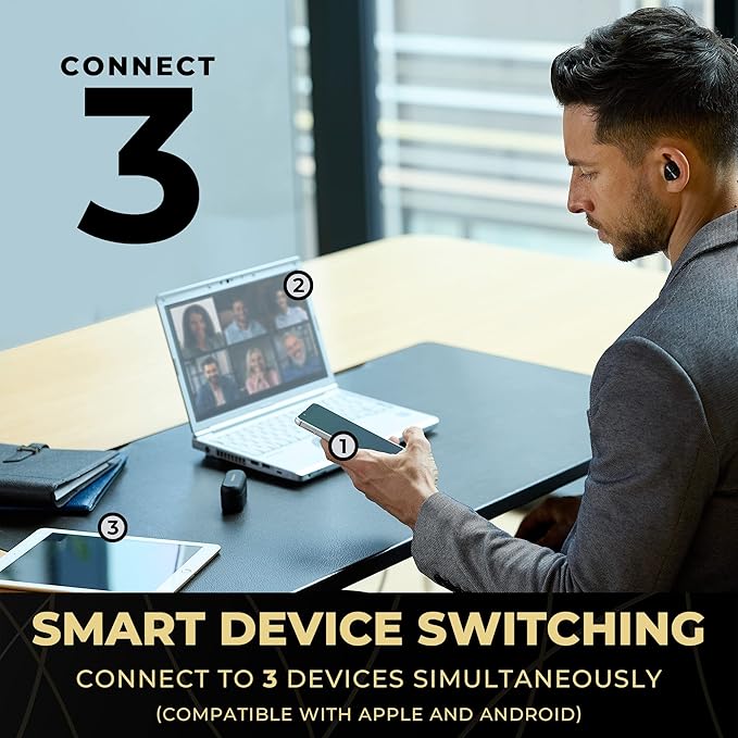 Technics Premium Hi-Fi True Wireless Bluetooth Earbuds with Advanced Noise Cancelling, 3 Device Multipoint Connectivity, Wireless Charging, Hi-Res Audio + Enhanced Calling - EAH-AZ80-K (Black)