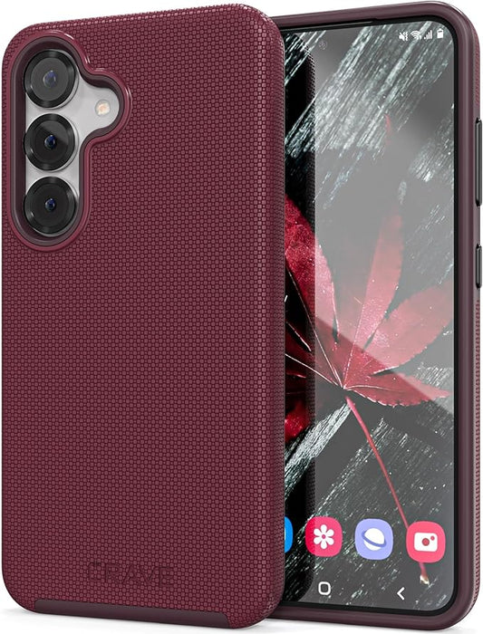 Crave Dual Guard Compatible with Samsung Galaxy S25 Case, Shockproof Protection Dual Layer Case for Samsung Galaxy S25 - Berry