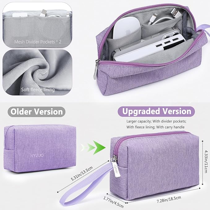 HYZUO 13.3-14 Inch Laptop Sleeve Bag Set for MacBook Pro 14 M4/M3/M2/M1, MacBook Air/Pro 13.3, 13.5"/13.8" Surface Book/Laptop, Notebook Case for 13.3" HP Dell Lenovo Asus Acer, Lilac Purple