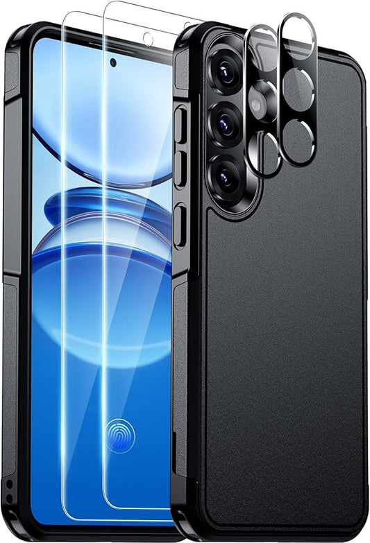 Red2Fire for Samsung Galaxy S25 Plus Case, [Military Grade Shockproof] Heavy Duty Full Body Protection Phone Case for S25 Plus Case 6.7 inch,Black