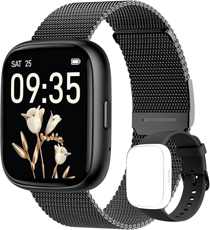 Smart Watch for Women Men, No Phone No APP Needed,1.83" Fitness Tracker Watch with Heart Rate/Step Tracker/Pedometer/Sleep, IP68 Waterproof Metal Smartwatch Compatible iOS Android