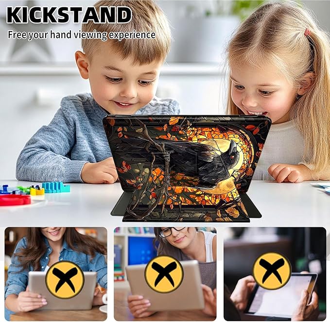 Case for Samsung Galaxy Tab A9 8.7 Inch 2023 Tablet Case, 360 Degree Rotating Folio Stand Smart Cover for Samsung Galaxy Tab A9 Tablet, Auto Sleep/Wake, Elegant Raven