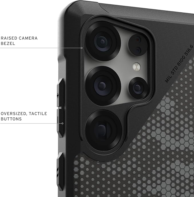 URBAN ARMOR GEAR UAG Designed for Samsung Galaxy S25 Ultra Case 6.9" Metropolis LT - Compatible with Magnetic Charging Impact-Resistant Rugged Military Grade Protective Cover, Micro Hex Camo Graphite