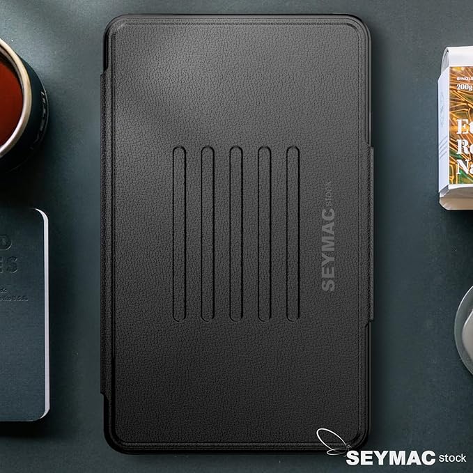 SEYMAC stock Case for Samsung Galaxy Tab A9 8.7'', Case with Magnetic Multi-Angles Stand, Card Slot for Galaxy Tab A9 8.7'' SM-X110/X115/X117, (Black)