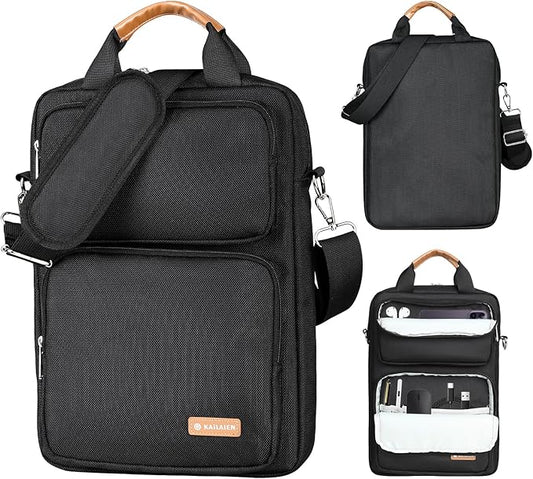 13.3-14 Inch Laptop Sleeve Bag, Laptop Bag for 14'' MacBook Pro M4 2024,14'' MacBook Pro M3&M2&M1 2023/2021, 13.6/13'' New MacBook Air M3/M2 2024/2022,Tab S8 Ultra 14.6",with Shoulder Strap(Black)