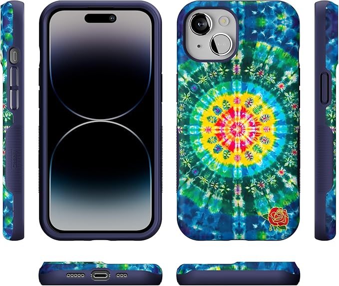 Casely iPhone 14 Case | Veneta Tapestry | Grateful Dead Tie Dye | Compatible with MagSafe | Bold Protective Design