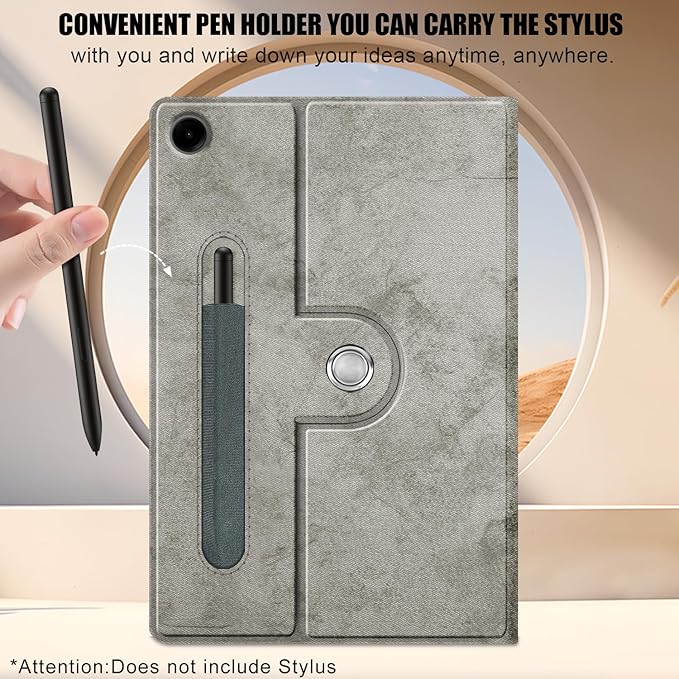 Case for Samsung Galaxy Tab A9 Plus/Galaxy Tab A9 + 11 Inch 2023 SM-X210/X216/X218 Tablet,360° Rotating Stand Cover with Auto Sleep/Wake,Gray