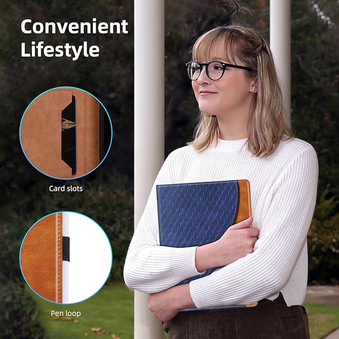 Case for Lenovo Tab K11 Plus 11.45 inch 2024 Released,PU Leather Tablet Folio Case for Lenovo Tab K11 Plus with Card Holder,Multi-Angle Stand - Brown