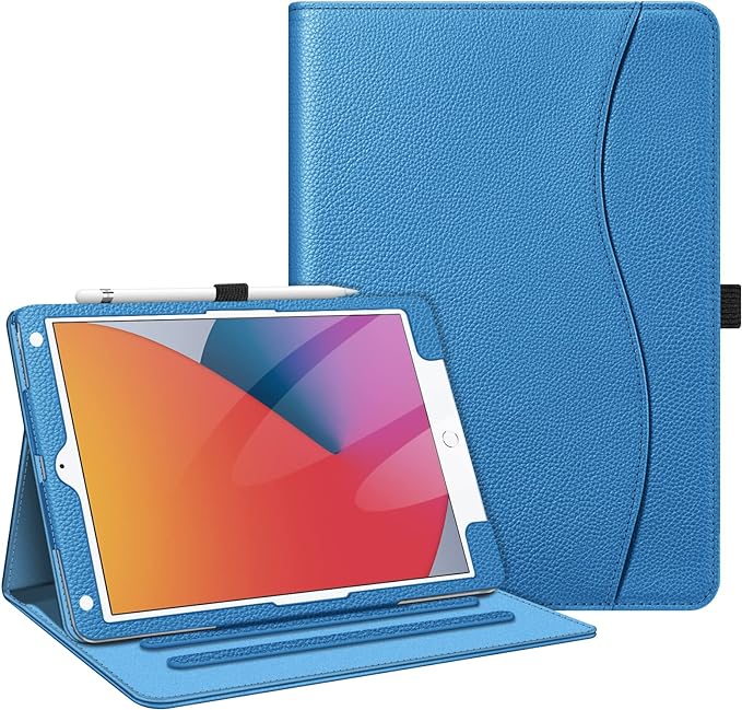 Fintie Case for iPad 9th / 8th / 7th Generation (2021/2020/2019) 10.2 Inch - [Corner Protection] Multi-Angle Viewing Stand Cover with Pocket & Pencil Holder, Auto Sleep Wake, Royal Blue