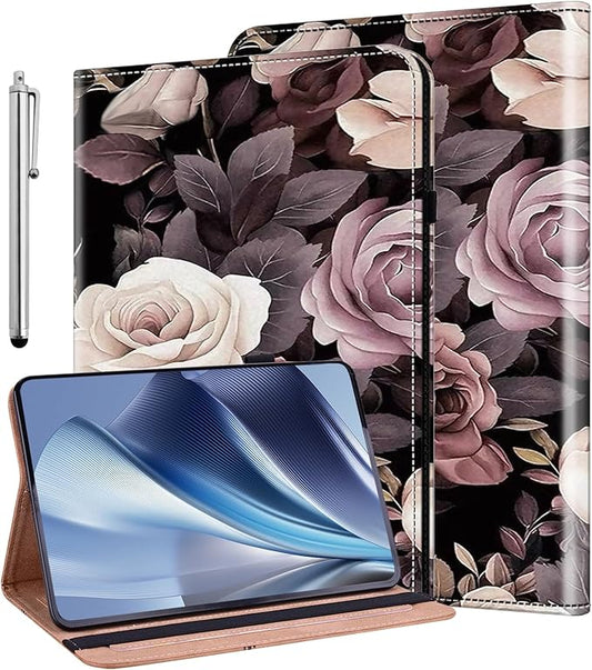 ALILANG Case for Samsung Galaxy Tab A9 Plus 11 Inch Case 2023 with Stylus, Shockproof Folding Stand Cover for Samsung Tab A9+ (SM-X210/X216/X218) Tablet Cases -Rose