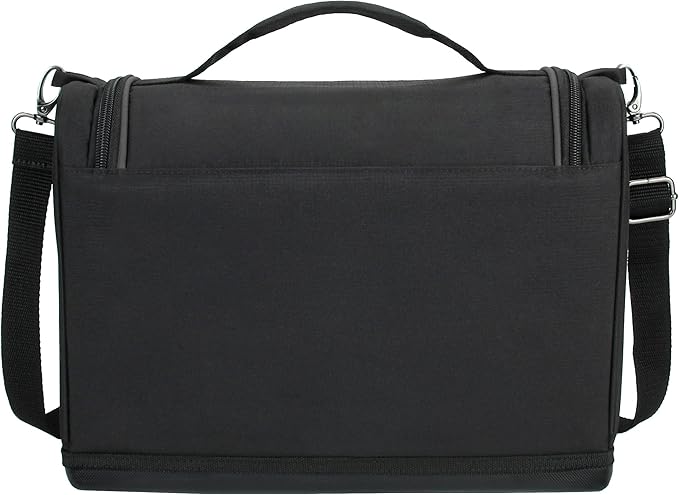 USA Gear Small Messenger Bag Compatible with Microsoft Surface Pro 11th Gen/10/9/8/7, Surface Laptop 13-inch (2025) - Shoulder Bag Travel Tablet Case Fits Accessories, Charger, Keyboard, Mouse (Black)