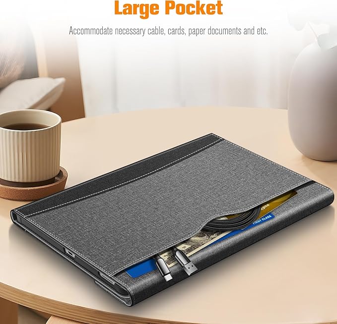 Fintie Case for Samsung Galaxy Tab S10 FE Plus 13.1 Inch 2025 Model (SM-X620/X626) with Built-in S Pen Holder, Multiple Angle Portfolio Business Cover with Pocket Auto Sleep/Wake, Gray