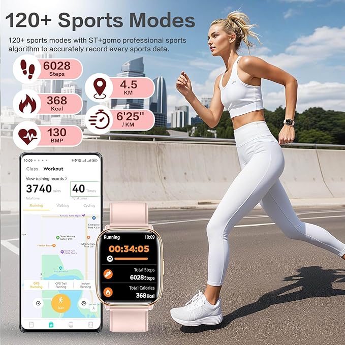2025 Smart Watches for Women, 1.75'' Lightweight Smartwatch Women with Da GPT AI, 24/7 Sleep/ Heart Rate/ SpO2/ Blood Pressure Monitor, 120 Sport Fitness Tracker, IP68 Waterproof for Android iOS