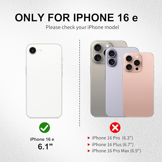 Case for iPhone 16e 6.1", Genuine Leather Wallet Magnetic Cover RFID Blocking Card Slot Kickstand Shock-Absorbent TPU Phone Holder Case Compatible with iPhone 16e 2025 5G (Darkbrown)