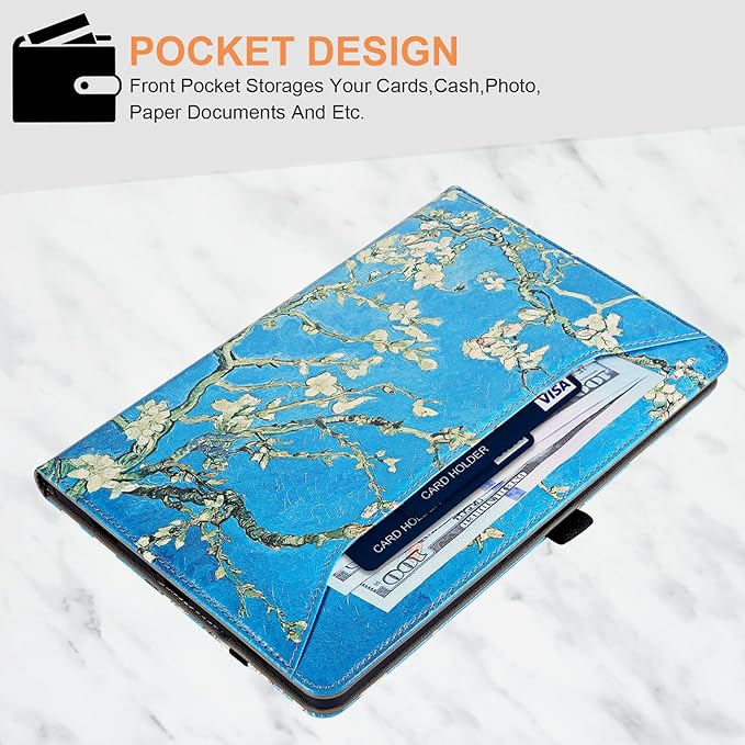for Samsung Galaxy Tab A9 Plus Case Multiangle Stand for Samsung Tab A9 Plus Tablet Case 11 Inch SM-X210/SM-X216/SM-X218,Blossom