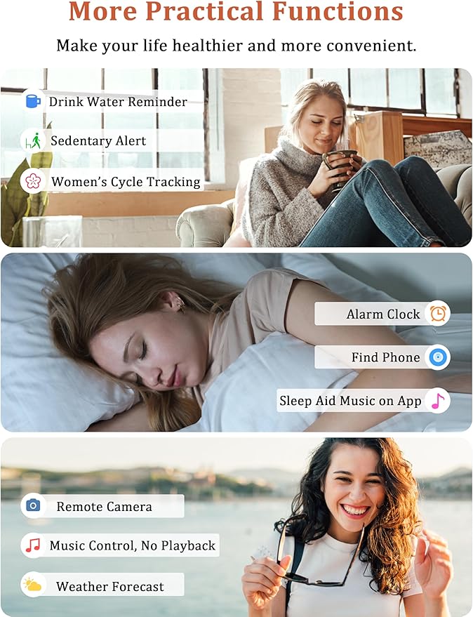 Smart Watch, Alexa Built-in, Answer/Make Calls 44mm Smartwatch Women Men, 1.83" Sports Watch IP68 Waterproof, Heart Rate SpO2 Sleep Stress Monitor, Step Counter Watch for Android & iOS Phone