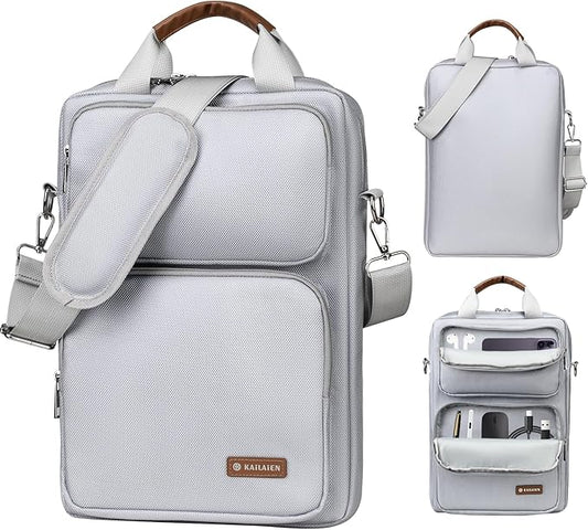 13.3-14 Inch Laptop Sleeve Bag, Laptop Bag for 14'' MacBook Pro M4 2024,14'' MacBook Pro M3&M2&M1 2023/2021, 13.6/13'' New MacBook Air M3/M2 2024/2022,Tab S8 Ultra 14.6",with Shoulder Strap(Silver)